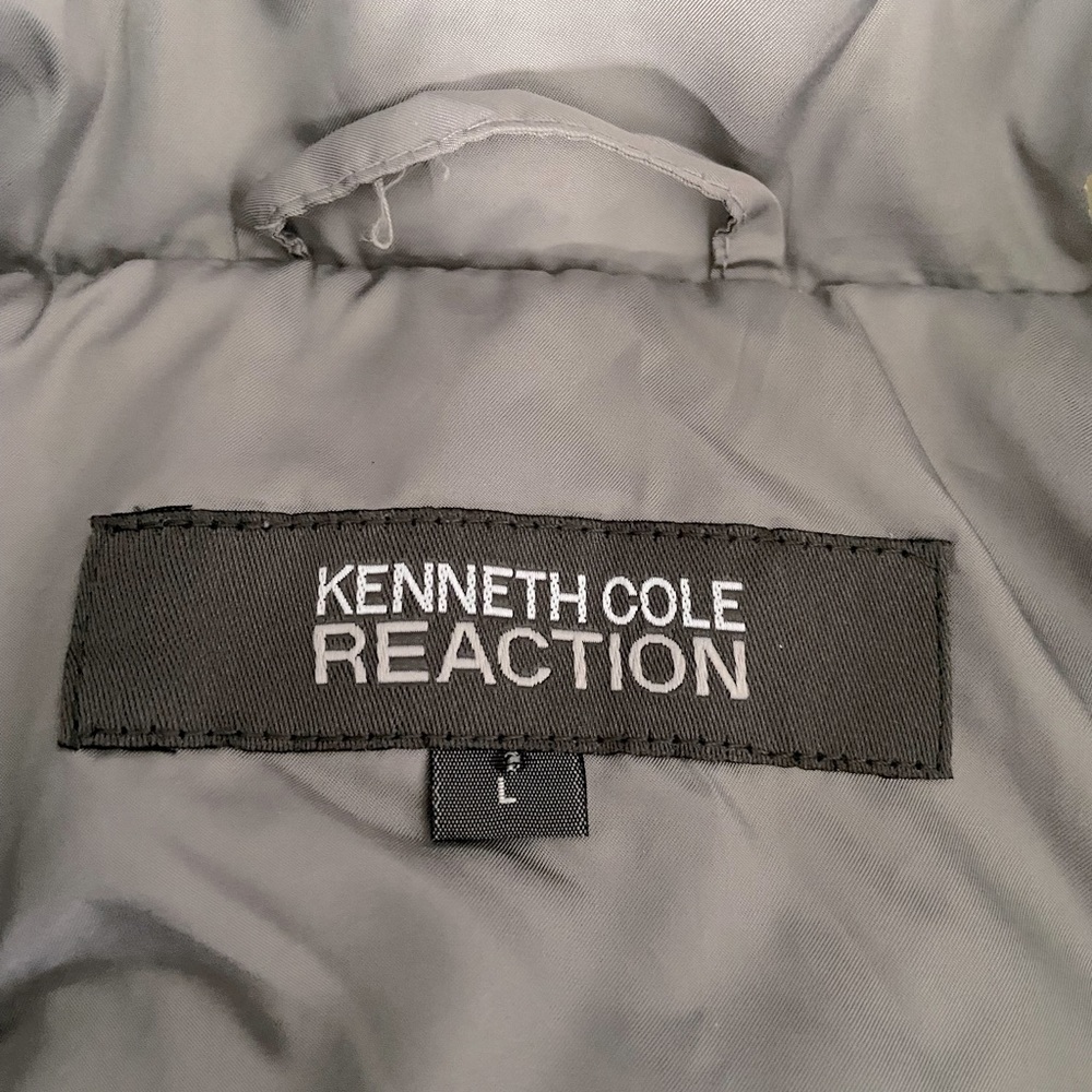 Kenneth Cole Reaction Ladies Size L Silver Gray Puffy Soft Comfy Jacket Exc Cond - Picture 7 of 9